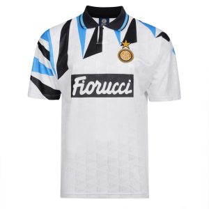 Maglietta Calcio Away Inter Milan Retro 1991 1992 Bianco
