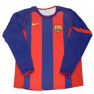 Maglietta Calcio Prima Manica Lunga FC Barcellona Retro 2004 2005