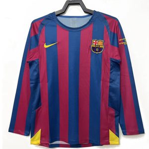 Maglietta Calcio Prima Manica Lunga FC Barcellona Retro 2005 2006