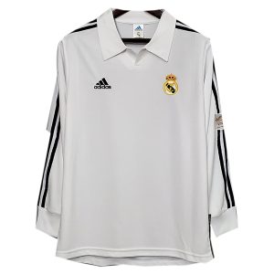 Maglietta Calcio Prima Manica Lunga Real Madrid Retro 2001 2002