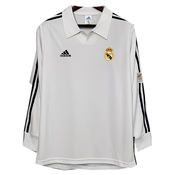 Maglietta Calcio Prima Manica Lunga Real Madrid Retro 2001 2002