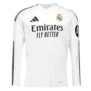 Thailandia Maglietta Calcio Prima Manica Lunga Real Madrid 2024 2025