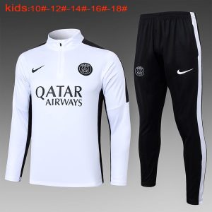 Felpa Allenamento Bambino Paris Saint Germain 2024 2025 Bianco
