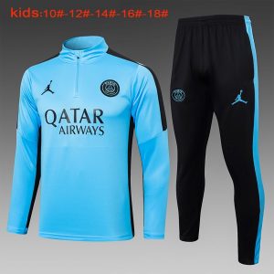 Felpa Allenamento Bambino Paris Saint Germain 2024 2025 Blu