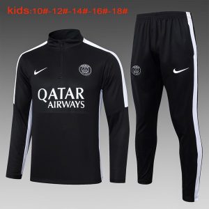 Felpa Allenamento Bambino Paris Saint Germain 2024 2025 Nero