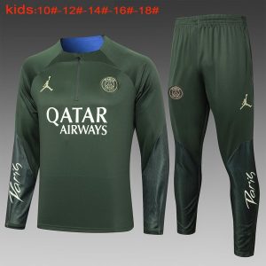 Felpa Allenamento Bambino Paris Saint Germain 2024 2025 Verde