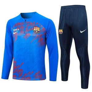 Felpa Allenamento Barcellona 2024 2025 Blu Rosso