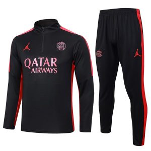 Felpa Allenamento Paris Saint Germain 2024 2025 Nero Rosso