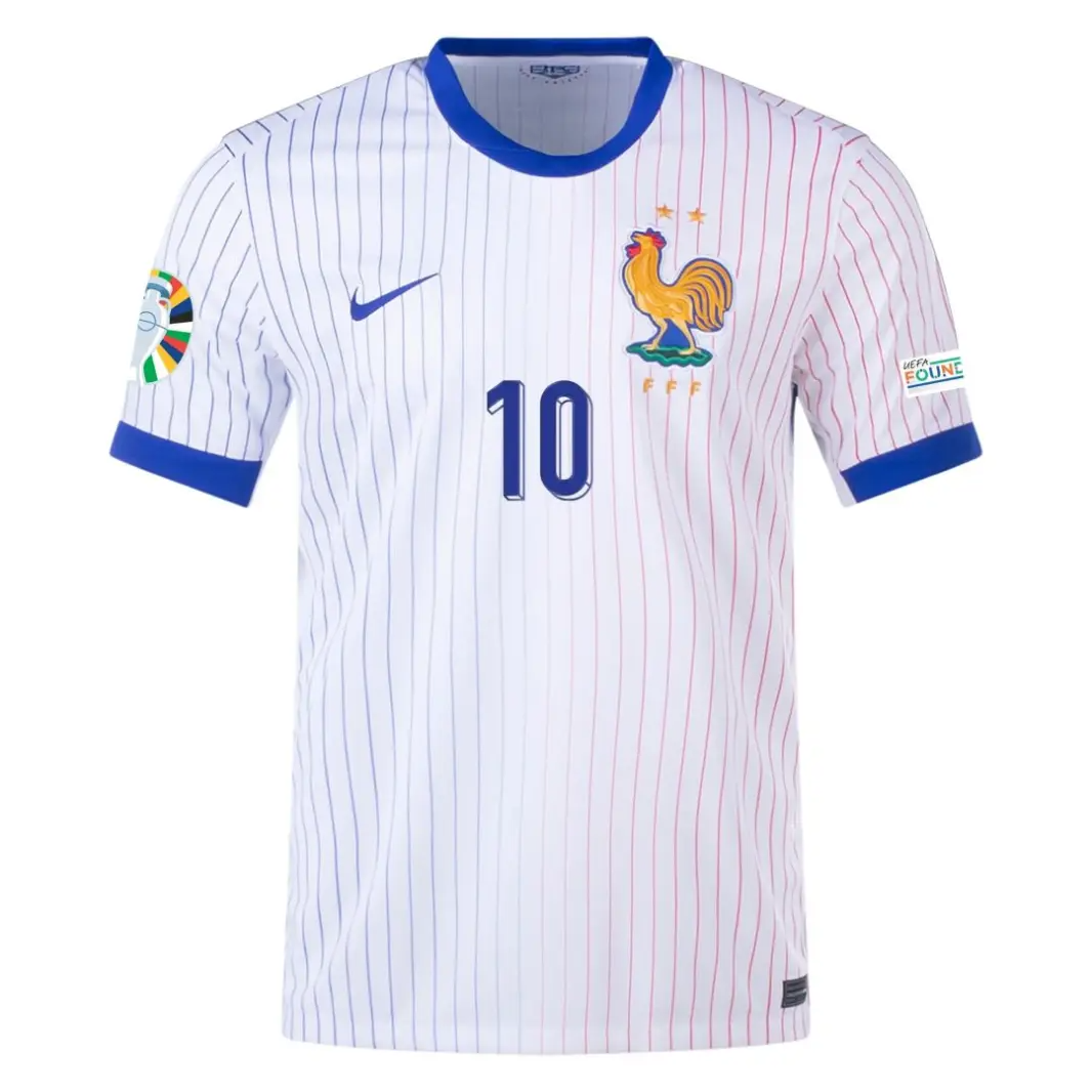 Kylian Mbappé NO.10 Camiseta Francia Segunda Equipacion 2024-1