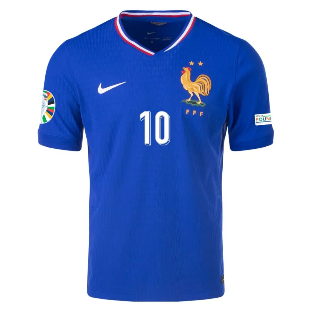 Kylian Mbappé NO.10 Maglietta Calcio Prima Francia 2024 -Versione Giocatore-1
