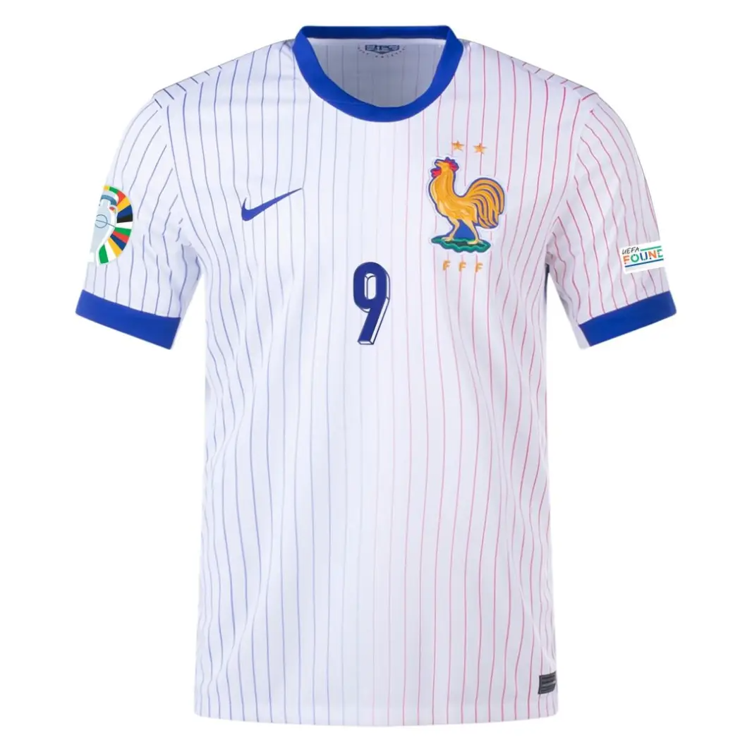 Olivier Giroud NO.9 Maglietta Calcio Away Francia 2024-1