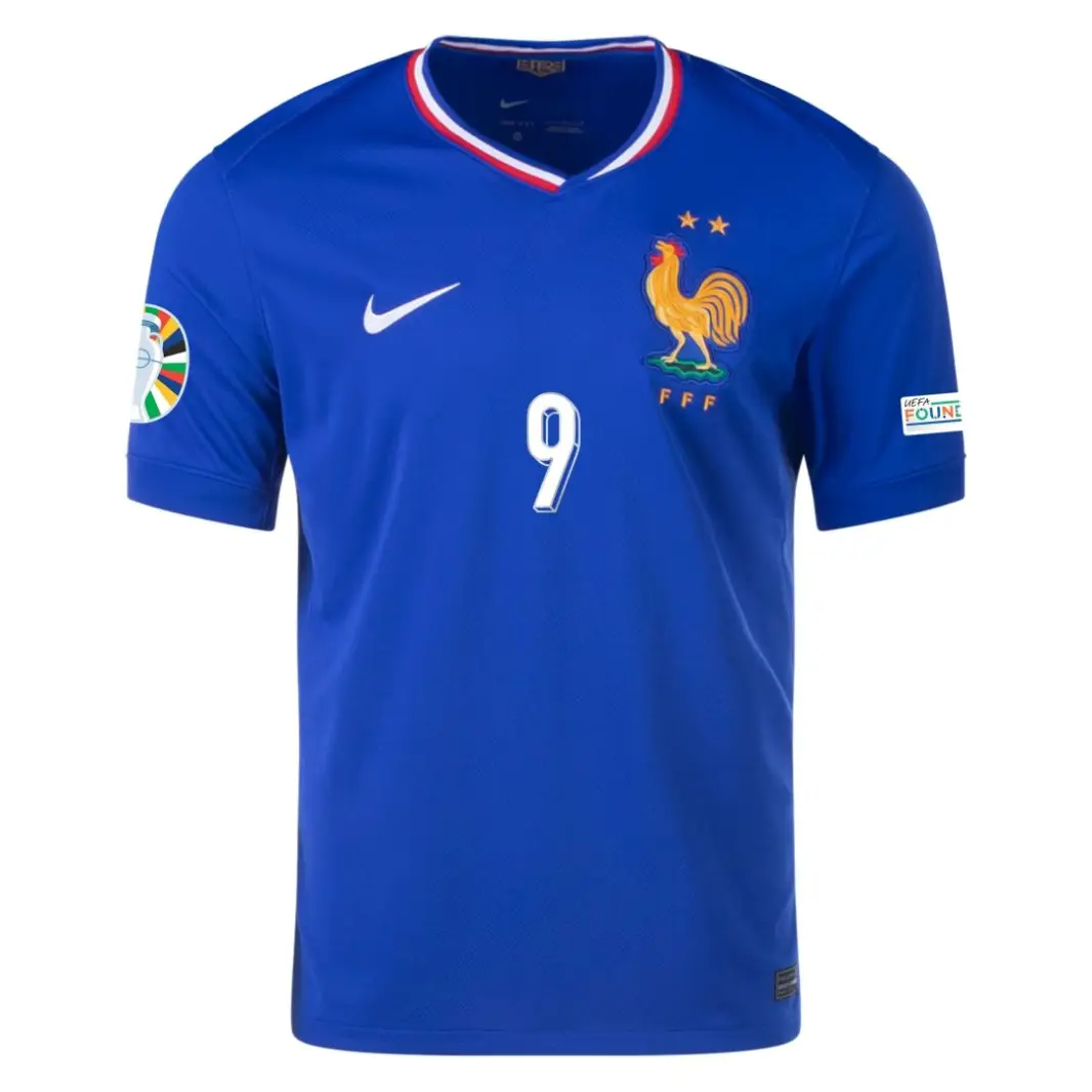 Olivier Giroud NO.9 Maglietta Calcio Prima Francia 2024-1