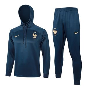 Tuta Con Cappuccio Francia 2024 2025 Blu