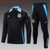 Felpa Allenamento Bambino Argentina 2024 2025 Nero Blu