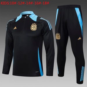 Felpa Allenamento Bambino Argentina 2024 2025 Nero Blu
