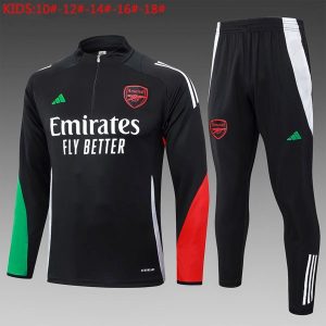 Felpa Allenamento Bambino Arsenal 2024 2025 Nero