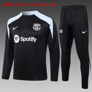 Felpa Allenamento Bambino FC Barcellona 2024 2025 Nero Grigio