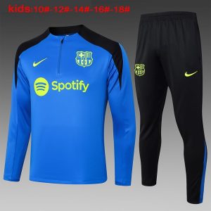 Felpa Allenamento Bambino FC Barcellona 2024 25 Blu Nero