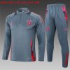 Felpa Allenamento Bambino Germania 2024 2025 Grigio Rosa