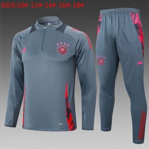 Felpa Allenamento Bambino Germania 2024 2025 Grigio Rosa