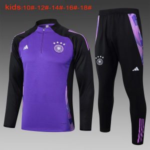 Felpa Allenamento Bambino Germania 2024 2025 Porpora Nero