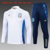 Felpa Allenamento Bambino Italia 2024 2025 Bianco Blu