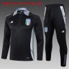 Felpa Allenamento Bambino Italia 2024 2025 Nero Grigio