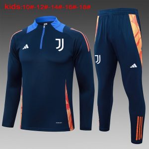 Felpa Allenamento Bambino Juventus 2024 2025 Blu