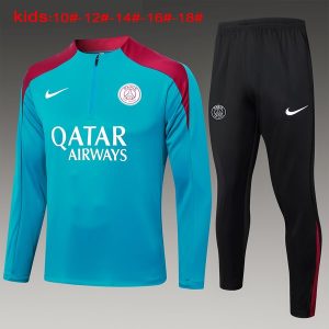 Felpa Allenamento Bambino Paris Saint Germain 2024 25 Blu