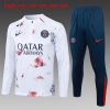 Felpa Allenamento Bambino Paris Saint Germain 2024 25 Rosso Bianco
