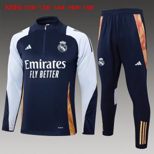 Felpa Allenamento Bambino Real Madrid 2024 2025 Blu