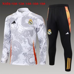Felpa Allenamento Bambino Real Madrid 2024 2025 Grigio