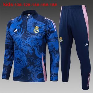 Felpa Allenamento Bambino Real Madrid 2024 25 Blu
