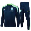 Felpa Allenamento Brasile 2024 2025 Blu Verde