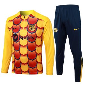 Felpa Allenamento FC Barcellona 2024 2025 Giallo Rosso
