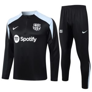 Felpa Allenamento FC Barcellona 2024 2025 Nero Grigio