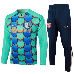 Felpa Allenamento FC Barcellona 2024 2025 Verde Blu