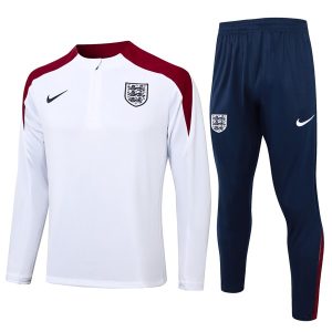Felpa Allenamento Inglaterra 2024 2025 Bianco Rosso