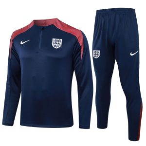 Felpa Allenamento Inglaterra 2024 2025 Blu Rosso
