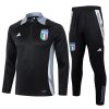 Felpa Allenamento Italia 2024 2025 Nero Grigio