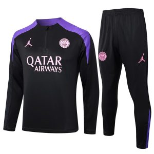 Felpa Allenamento Paris Saint Germain 2024 2025 Nero Porpora