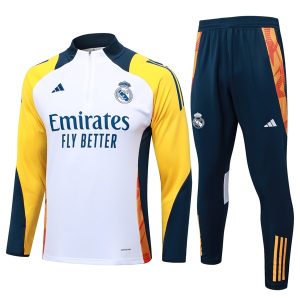 Felpa Allenamento Real Madrid 2024 2025 Bianco Giallo