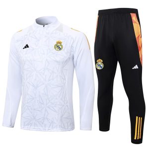 Felpa Allenamento Real Madrid 2024 2025 Bianco Grigio