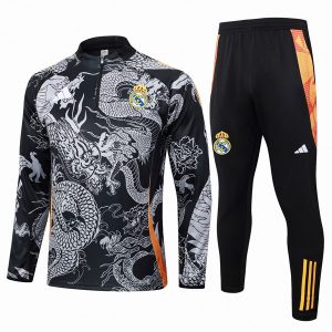 Felpa Allenamento Real Madrid 2024 2025 Nero Grigio