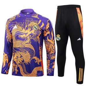 Felpa Allenamento Real Madrid 2024 25 Porpora Giallo