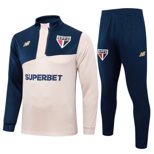 Felpa Allenamento Sao Paulo 2024 2025 Giallo Blu