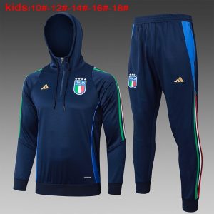 Felpa Cappuccio Bambino Italia 2024 2025 Blu