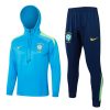 Felpa Cappuccio Brasile 2024 2025 Blu