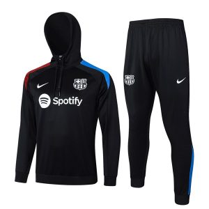 Felpa Cappuccio FC Barcellona 2024 2025 Nero