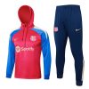 Felpa Cappuccio FC Barcellona 2024 2025 Rosso Blu